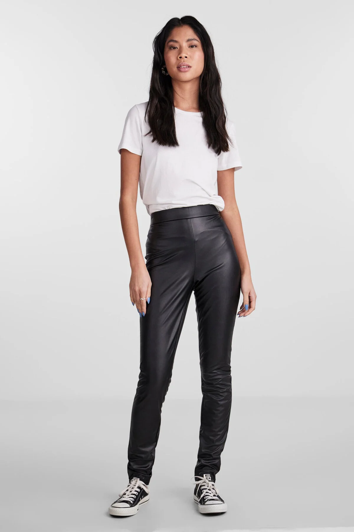 Bild von PIECES Leggings Schwarz Mittlerer Bund für Damen - L