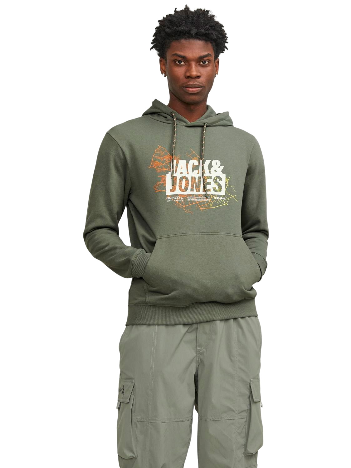 Bild von Jack & Jones Herren Kapuzenpullover Hoodie JCOMAP LOGO - Regular Fit