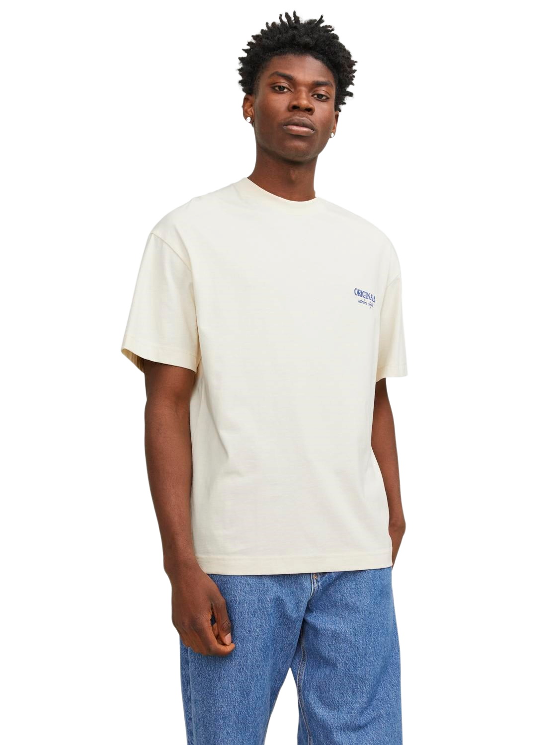 Bild von Jack & Jones Herren Rundhals T-Shirt JORSANTORINI BACK - Relaxed Fit