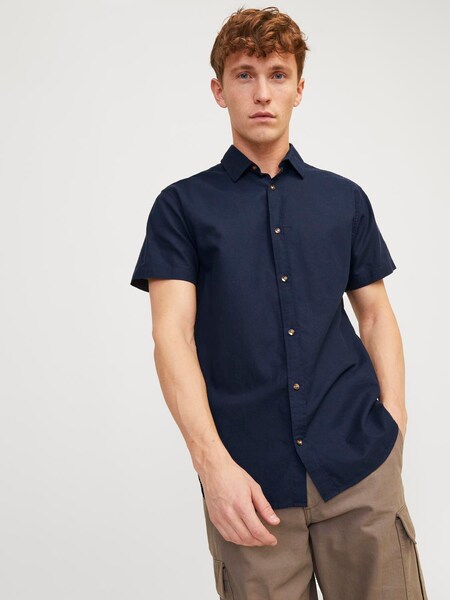 Bild von Jack & Jones Kurzarmhemd »JJESUMMER LINEN BLEND SHIRT SS SN«