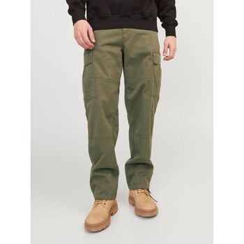 Bild von ORIGINALS by JACK & JONES Cargohose, Eingrifftaschen, Gürtelschlaufen, für Herren, grün, 34/32