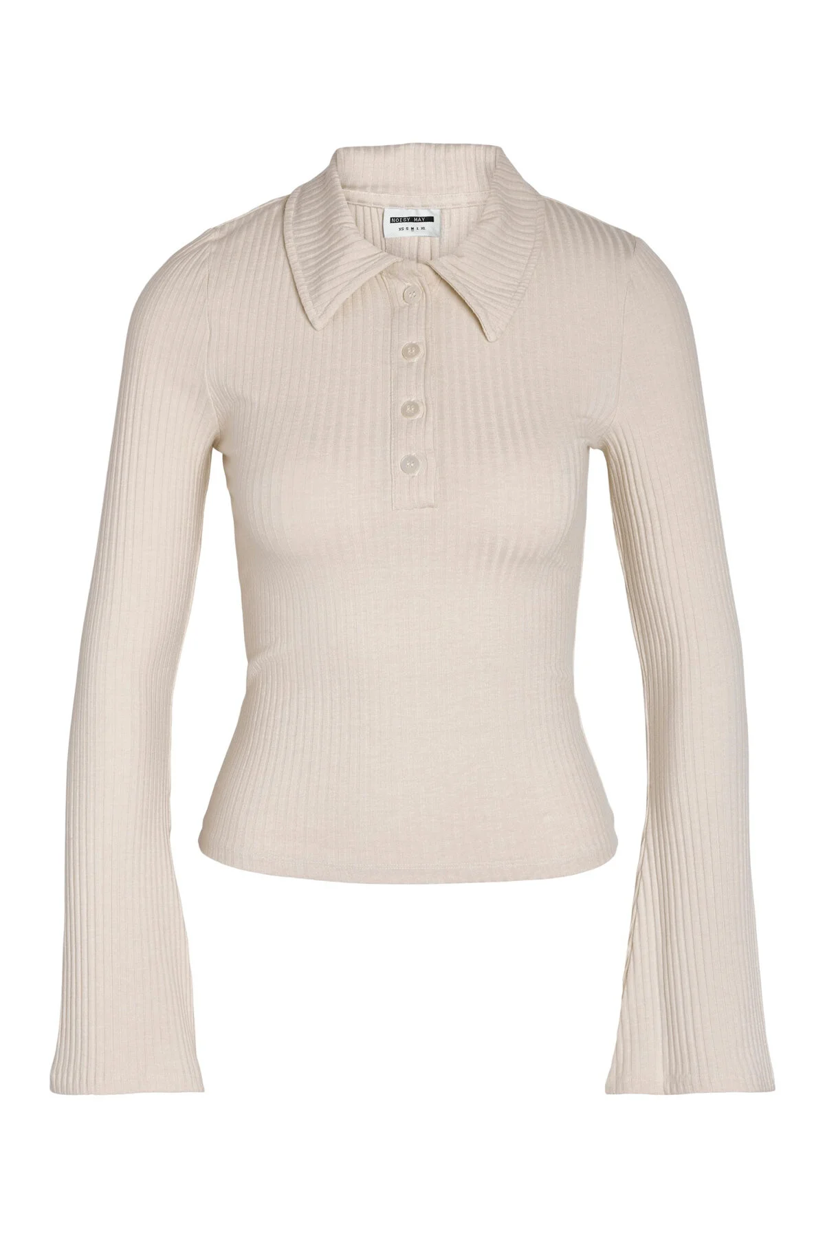 Bild von Noisy May Bluse /mädchen Perlen Elfenbein für Damen - L