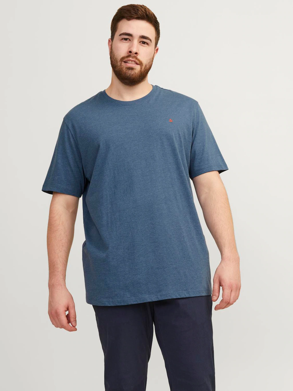 Bild von Jack & Jones PlusSize T-Shirt "JJEPAULOS TEE SS CREW NECK NOOS PLS", mit Logo Stickerei
