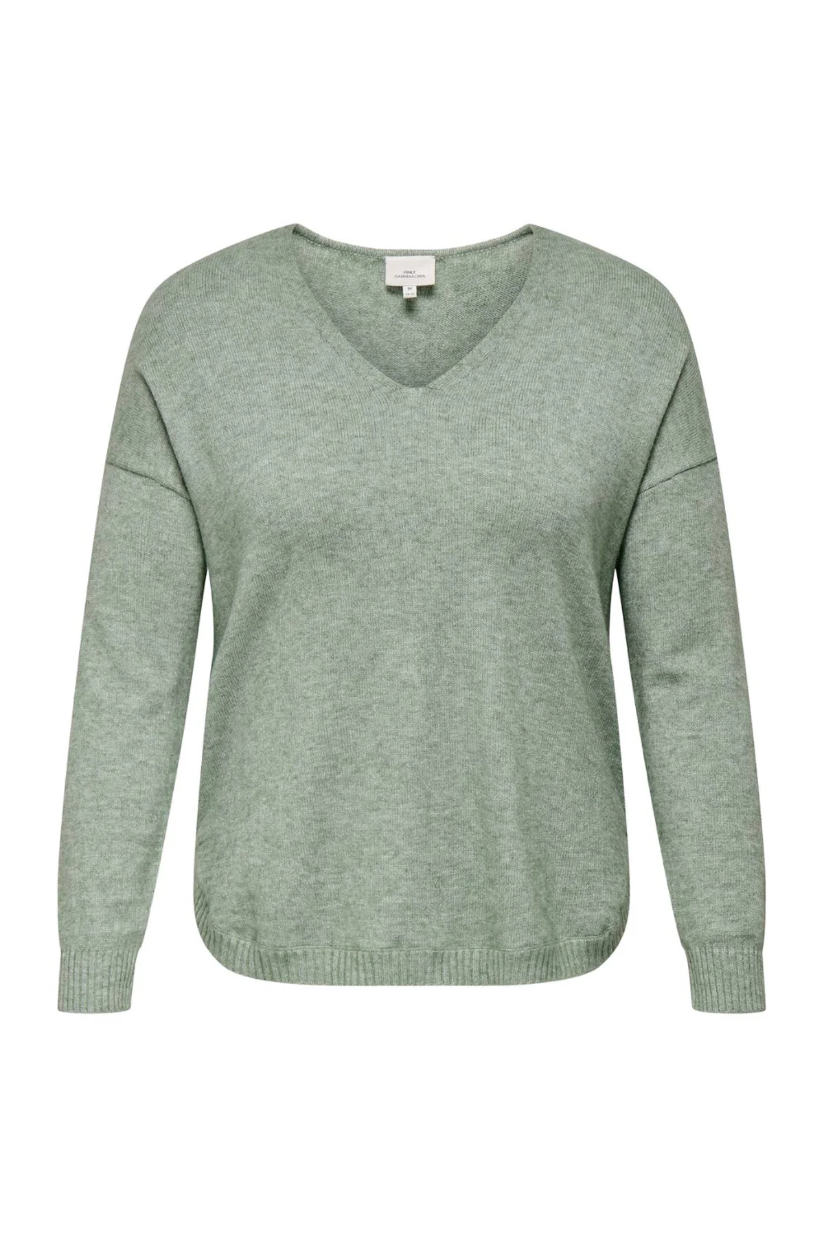 Bild von ONLY CARMAKOMA Damen CARMARGARETA LS KNT NOOS Pullover, Basil/Detail:Melange, 46-48 Größen