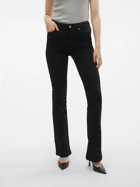 Bild von Vero Moda Damen Jeans VMFLASH MR FLARED LI140 GA XS S M L XL Schwarz - Black