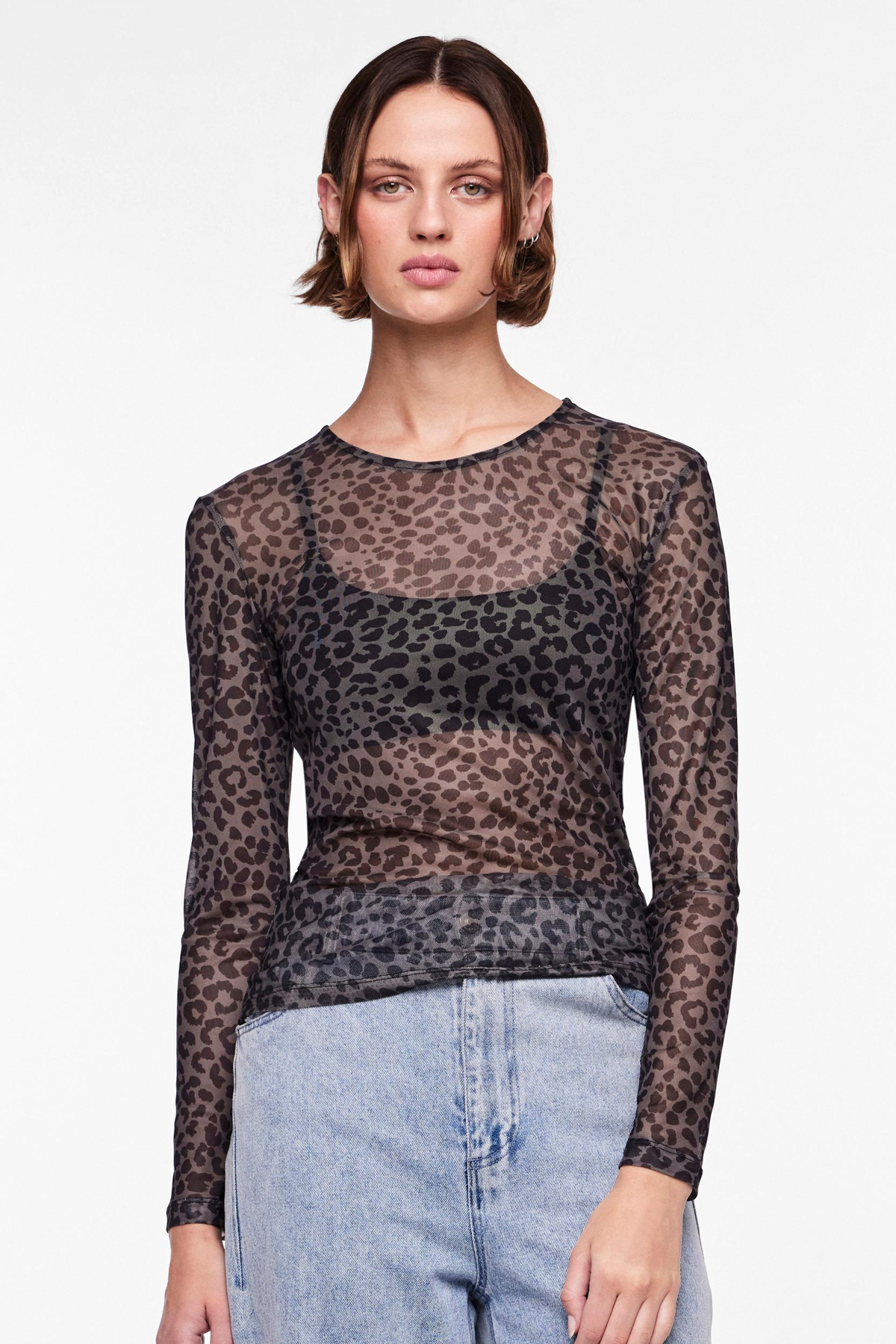 Bild von PIECES Pcninni Ls Mesh Top Noos Bc für Damen - 2XS