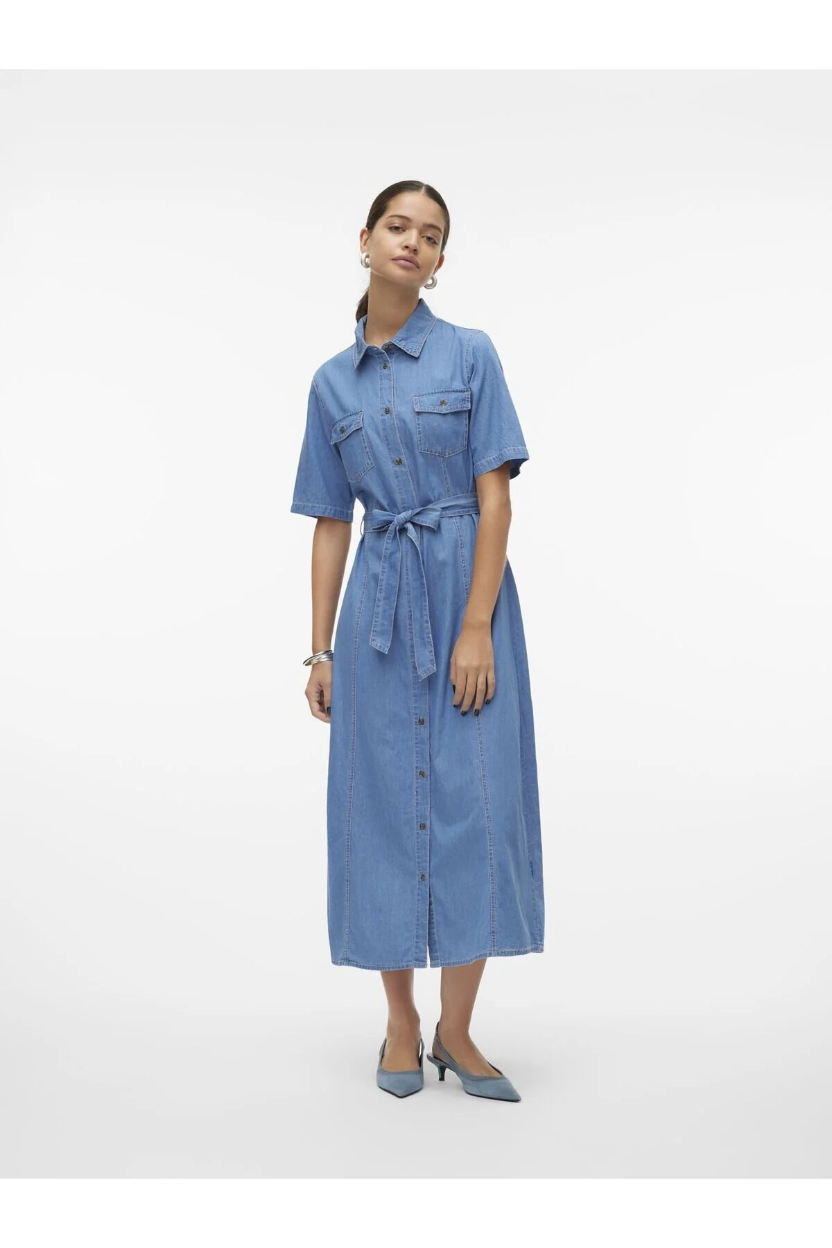 Bild von Vero Moda Jeanskleid Vmvio Langes Kleid für Damen - S