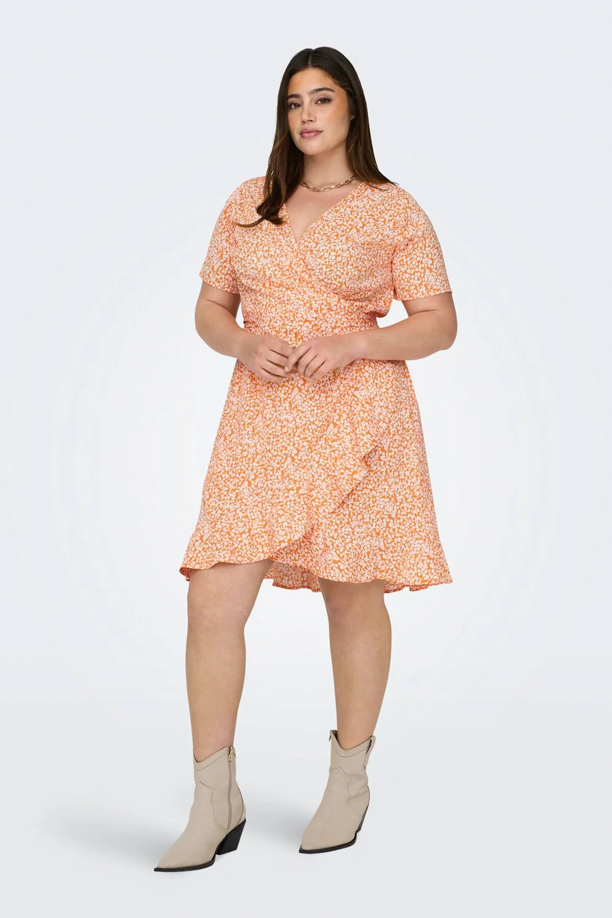 Bild von Only Carmakoma Carlivia S/s Wickelkniekleid Wvn Noos für Damen - 42