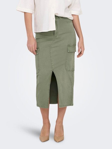 Bild von ONLY® Bleistiftrock, 7/8-lang, Gürtelschlaufen, für Damen, grün, XS