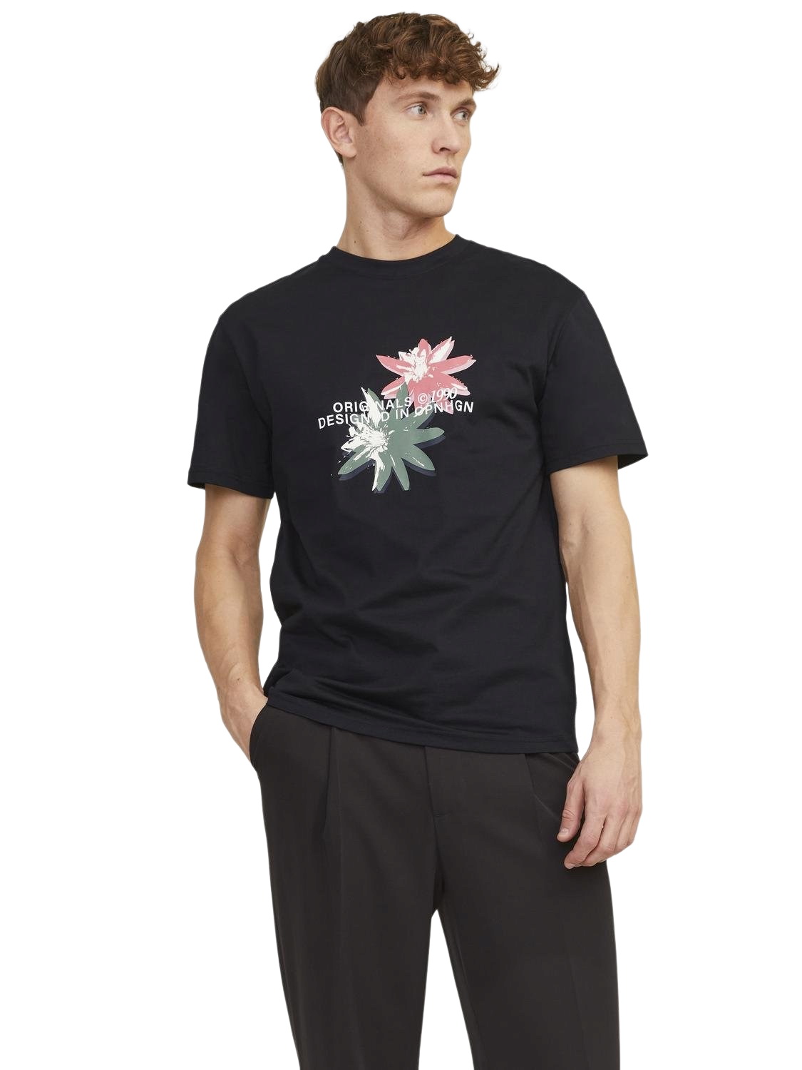 Bild von Jack & Jones Herren Rundhals T-Shirt JORTAMPA AOP BRANDING - Relaxed Fit