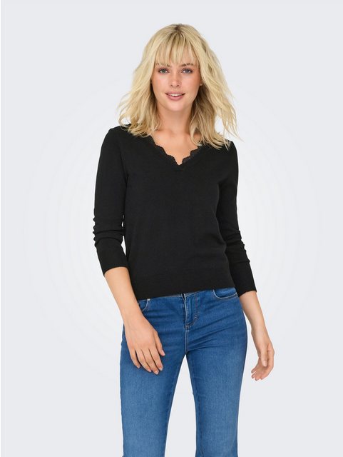 Bild von ONLY V-Ausschnitt-Pullover "ONLSUN LS LACE V-NECK CC KNT"