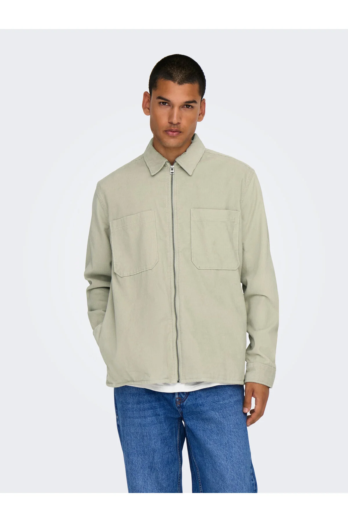 Bild von ONLY & SONS Langarmhemd »ONSALP 14W RLX 2PKT WASHD CORD LS ZIP«