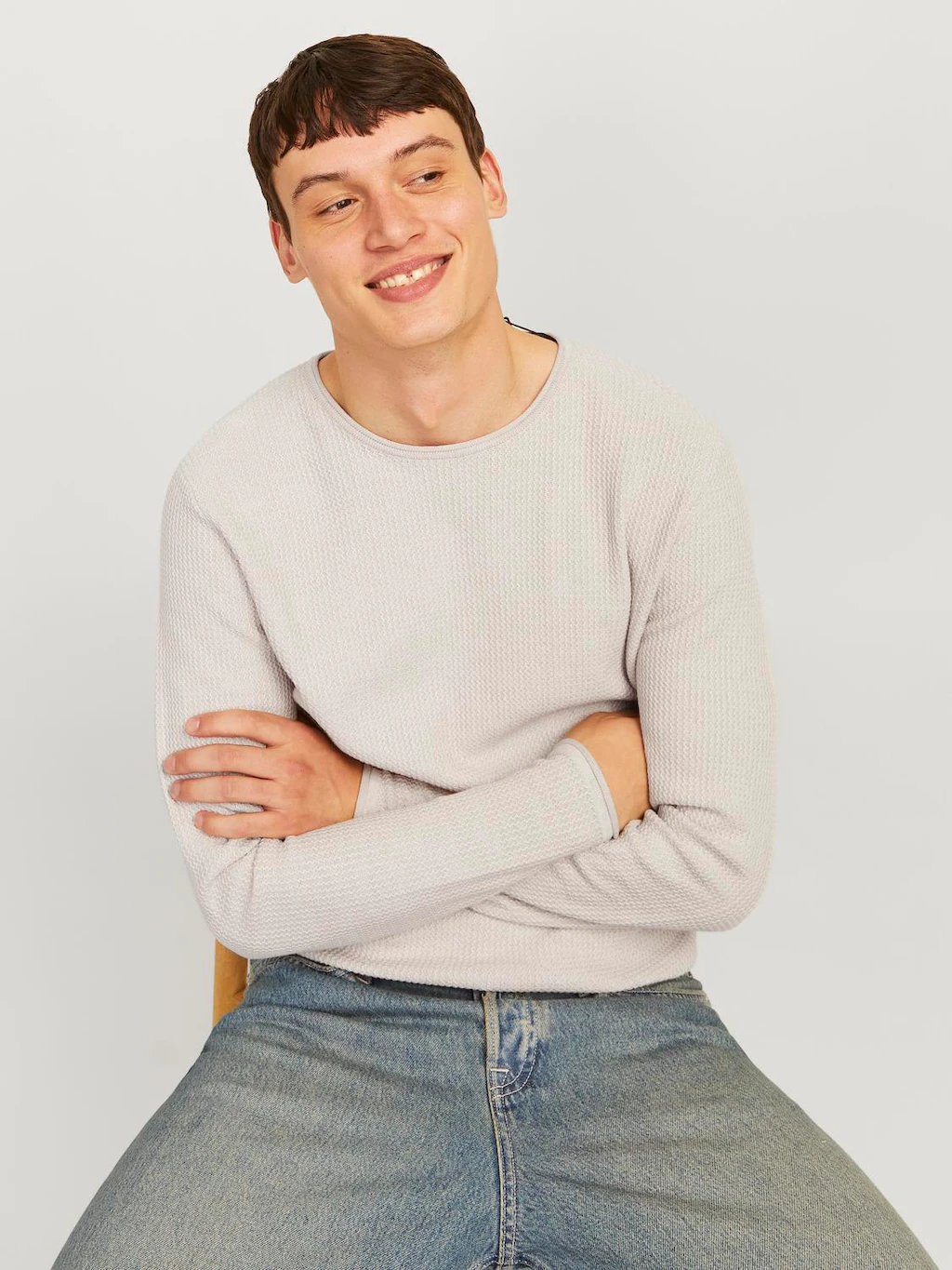 Bild von Jack & Jones Rundhalspullover "JJECOOPER KNIT CREW NECK NOOS", in Strick Optik