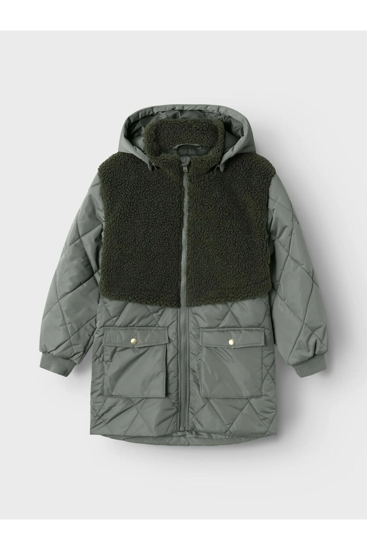 Bild von Name It Steppjacke »NKFMIKA LONG JACKET1«, mit Kapuze
