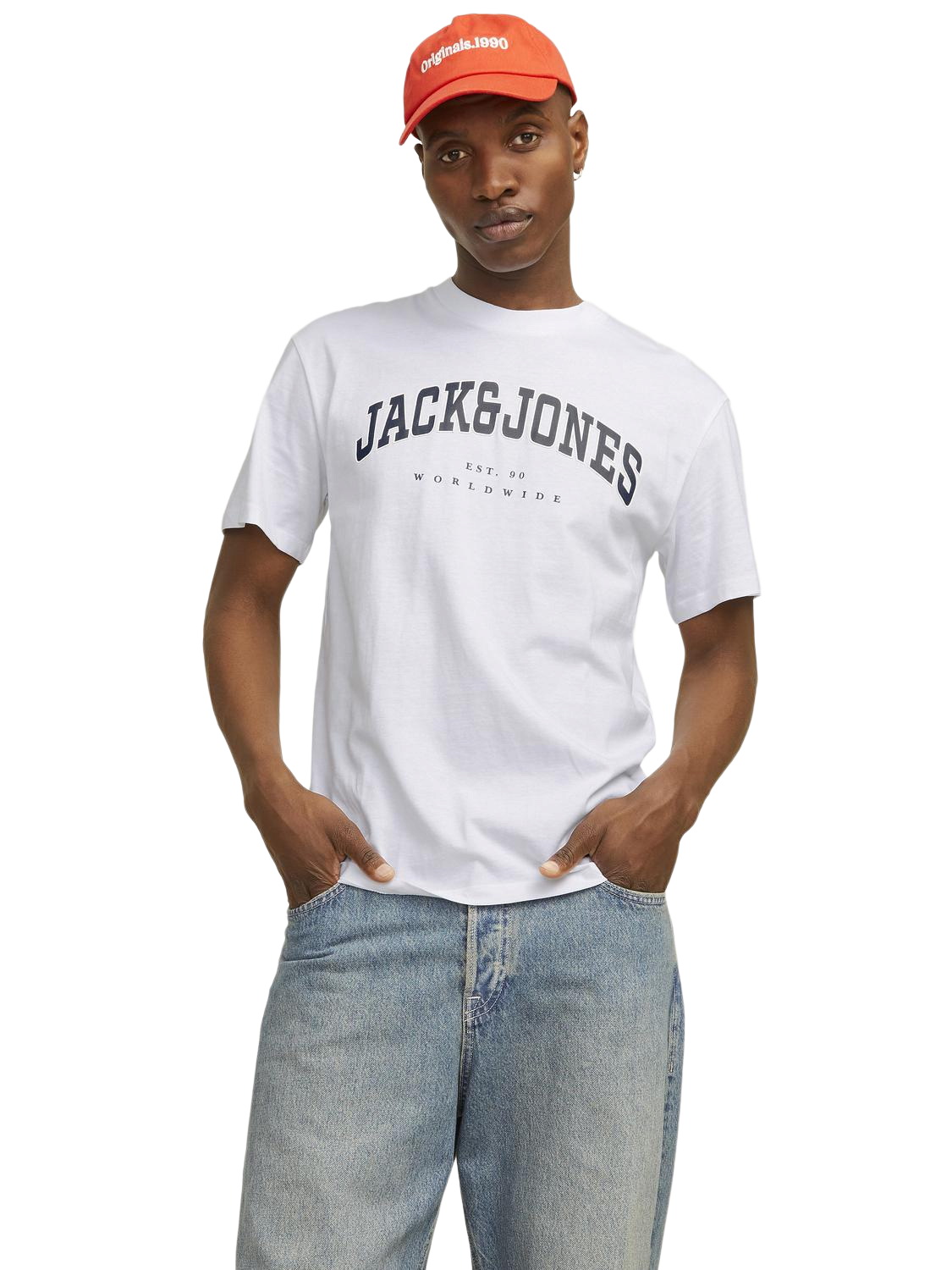 Bild von Jack & Jones Herren Rundhals T-Shirt JJECALEB VARSITY - Relaxed Fit