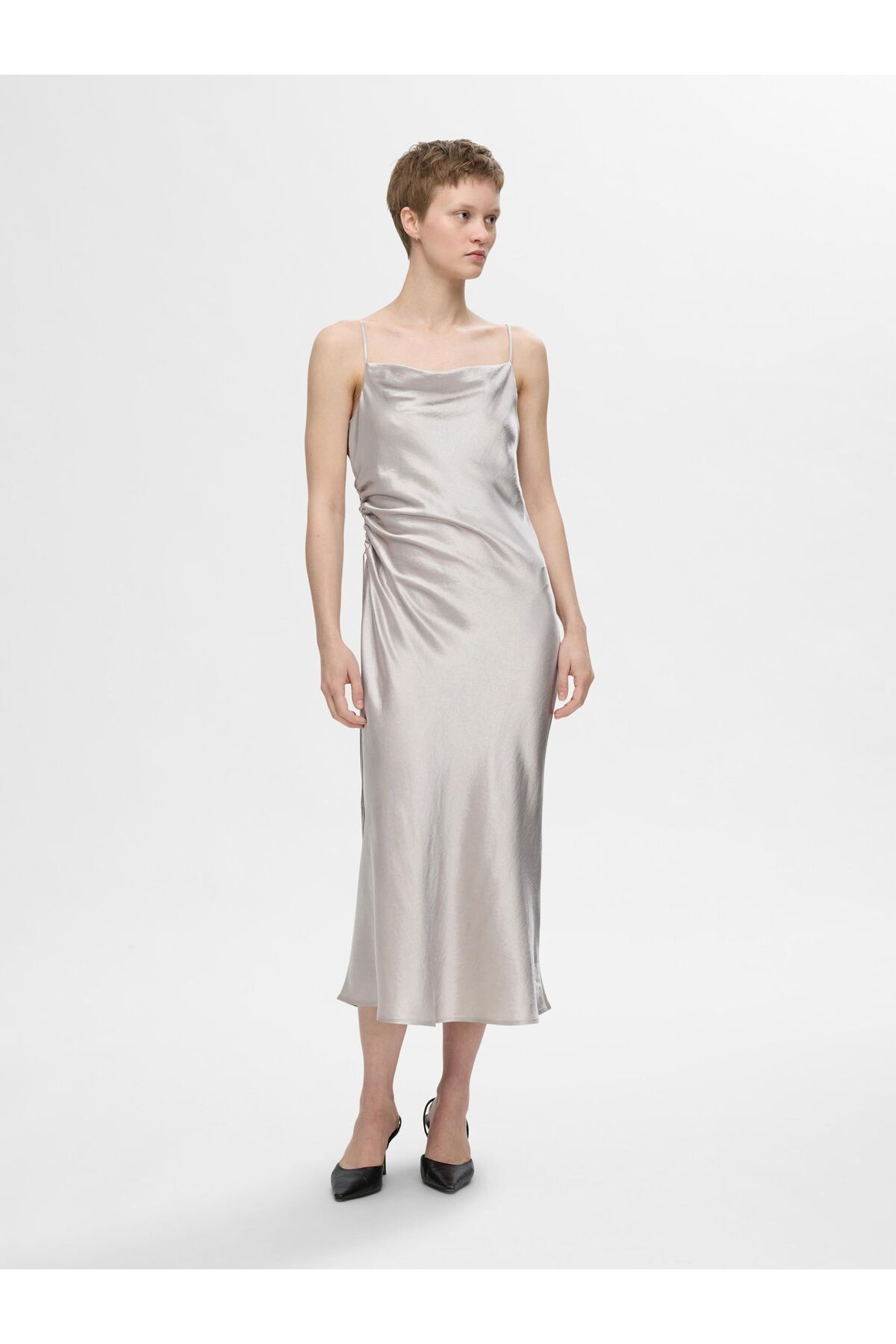 Bild von Selected Femme Midikleid Ärmelloses Satin für Damen - 38
