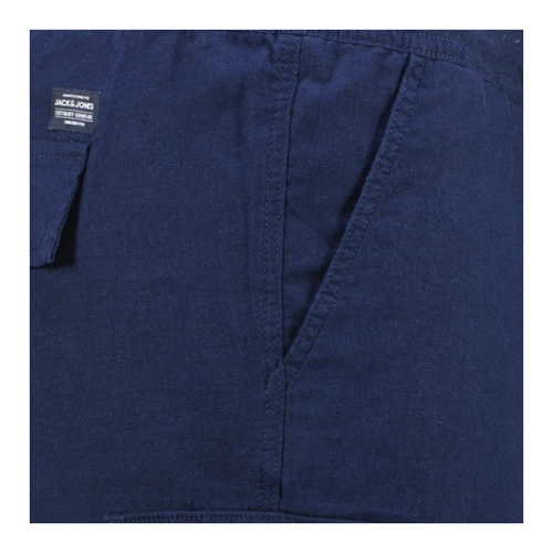 Bild von Jack&Jones Cargo-Shorts aus Leinenmischung, Modell JPSTKARL JJNATE LINEN BLE CARGO SHOR PLS
