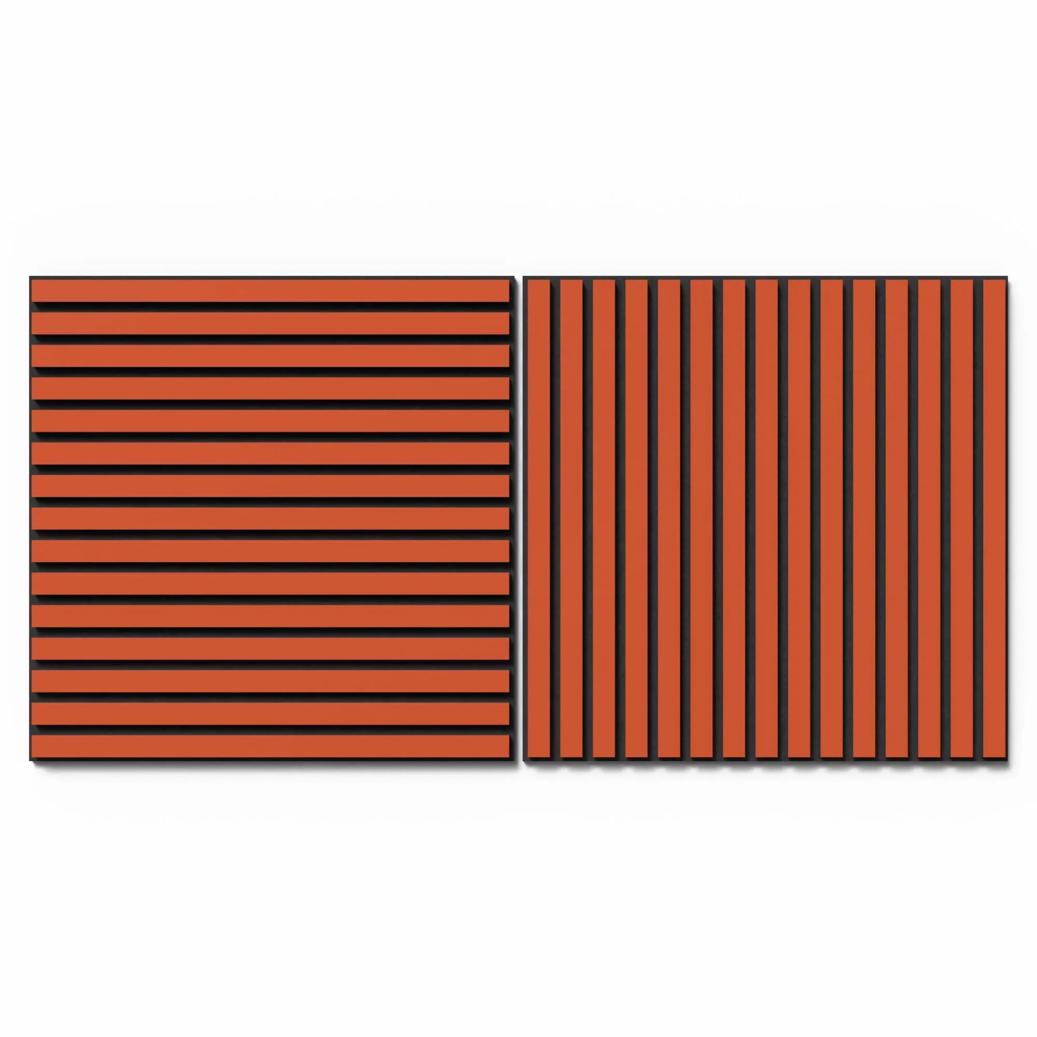 Bild von Akustikpaneel Lino Orange MDF Schwarz Filz Schwarz 60 cm x 60 cm 2 Stück