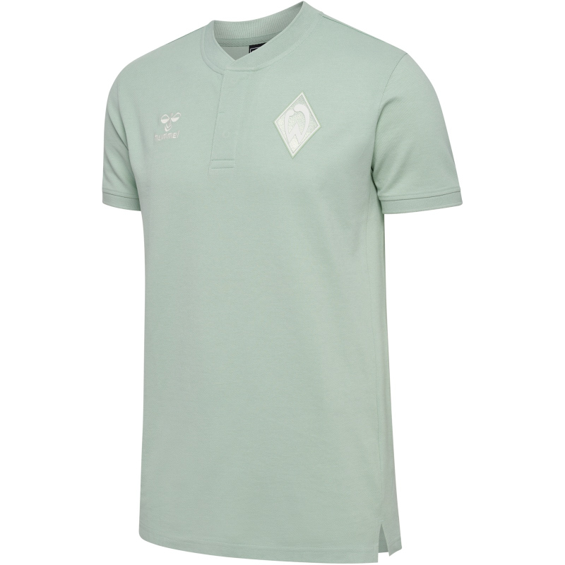 Bild von hummel SV Werder Bremen Travel Poloshirt 2024/25 6280 - silt green wo sponsor S