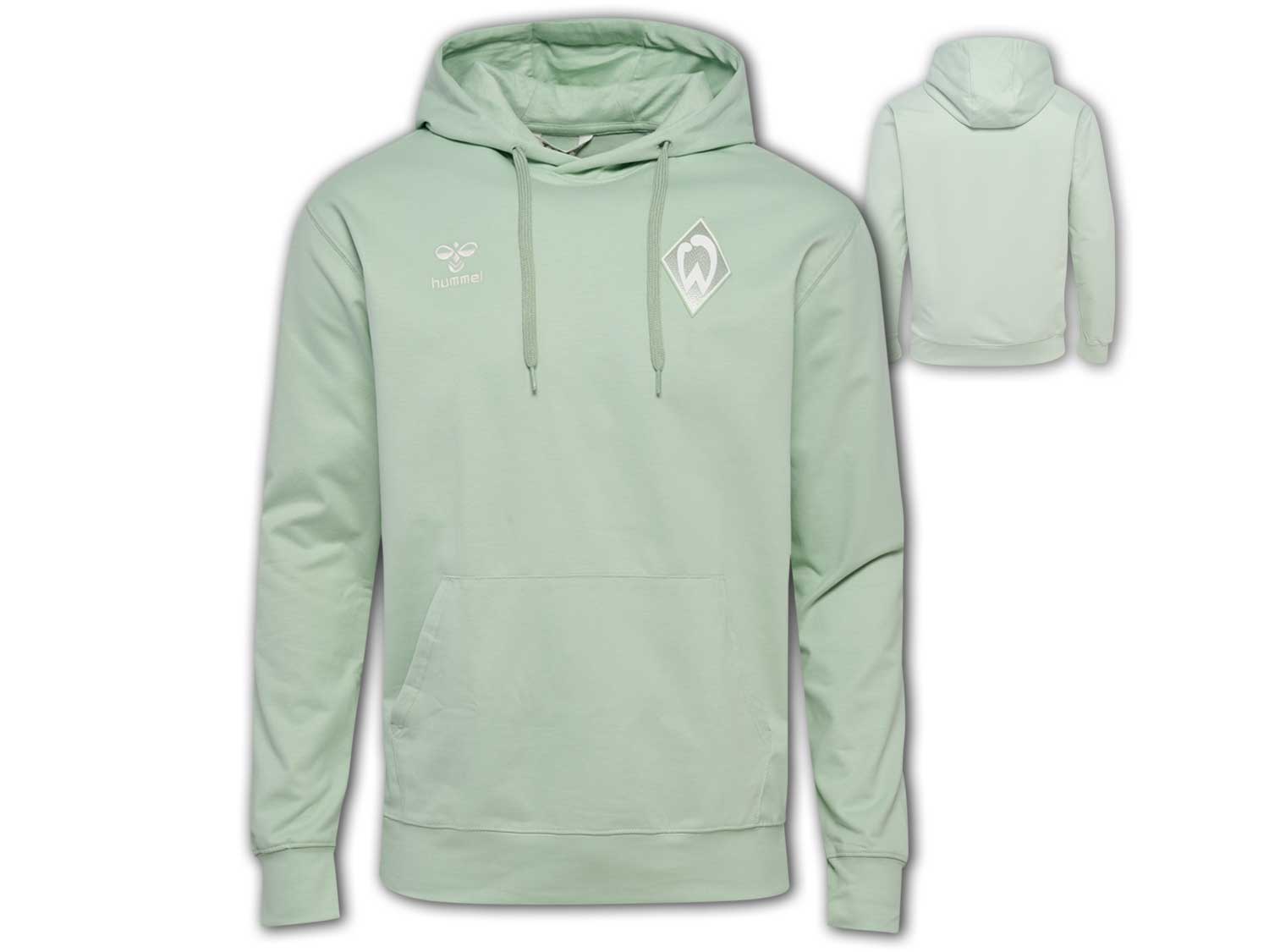 Bild von hummel SV Werder Bremen Travel Hoodie 2024/25 Kinder 6280 - silt green wo sponsor 152