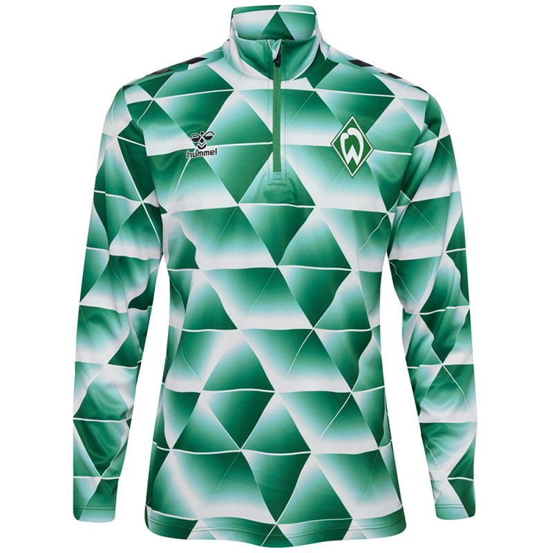 Bild von hummel SV Werder Bremen 1/2-Zip Aufwärmshirt 2024/25 6335 - bosphorus wo sponsor XL