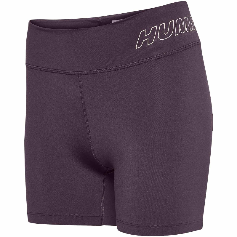 Bild von hummel hmlTE Fundamental Mid-Waist Shorts Damen 4073 - plum perfect XS