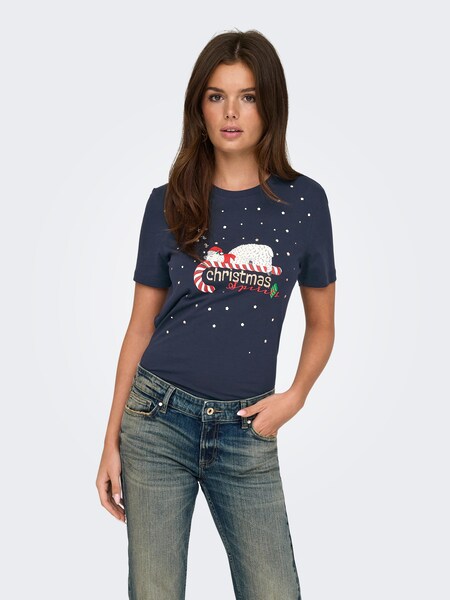 Bild von ONLY Rundhalsshirt "ONLXMAS YRSA CHRISTMAS REG S/S TOP JRS", für Weihnachten