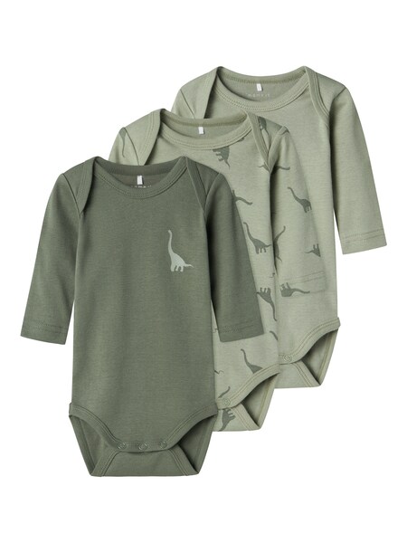 Bild von Name It Schlafoverall »NBMBODY 3P LS GREEN DINO NOOS«, (Packung, 3 tlg.)