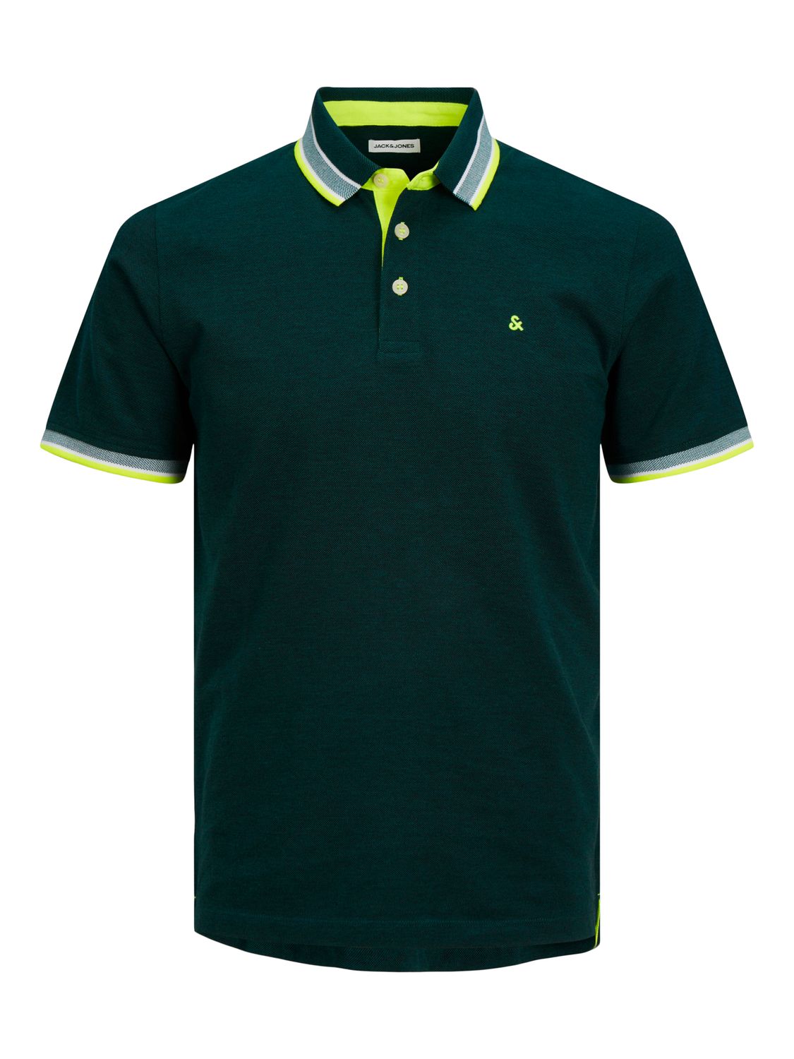 Bild von JACK & JONES Herren Poloshirt JJEPAULOS - Relaxed Fit Plussize XXL-8XL Baumwolle, Größe:3XL, Farbe:Deep Teal NEON 12143859