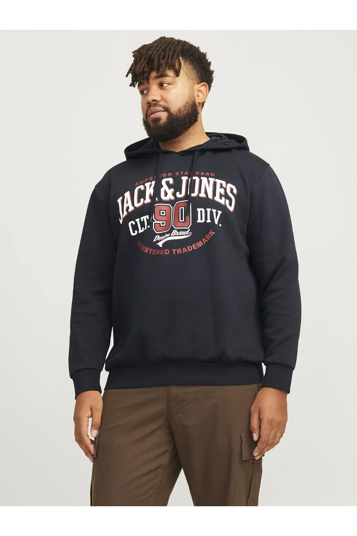 Bild von Jack & Jones Plus Kapuzenpullover Plus Logo Kapuzenpullover für Herren - 8XL