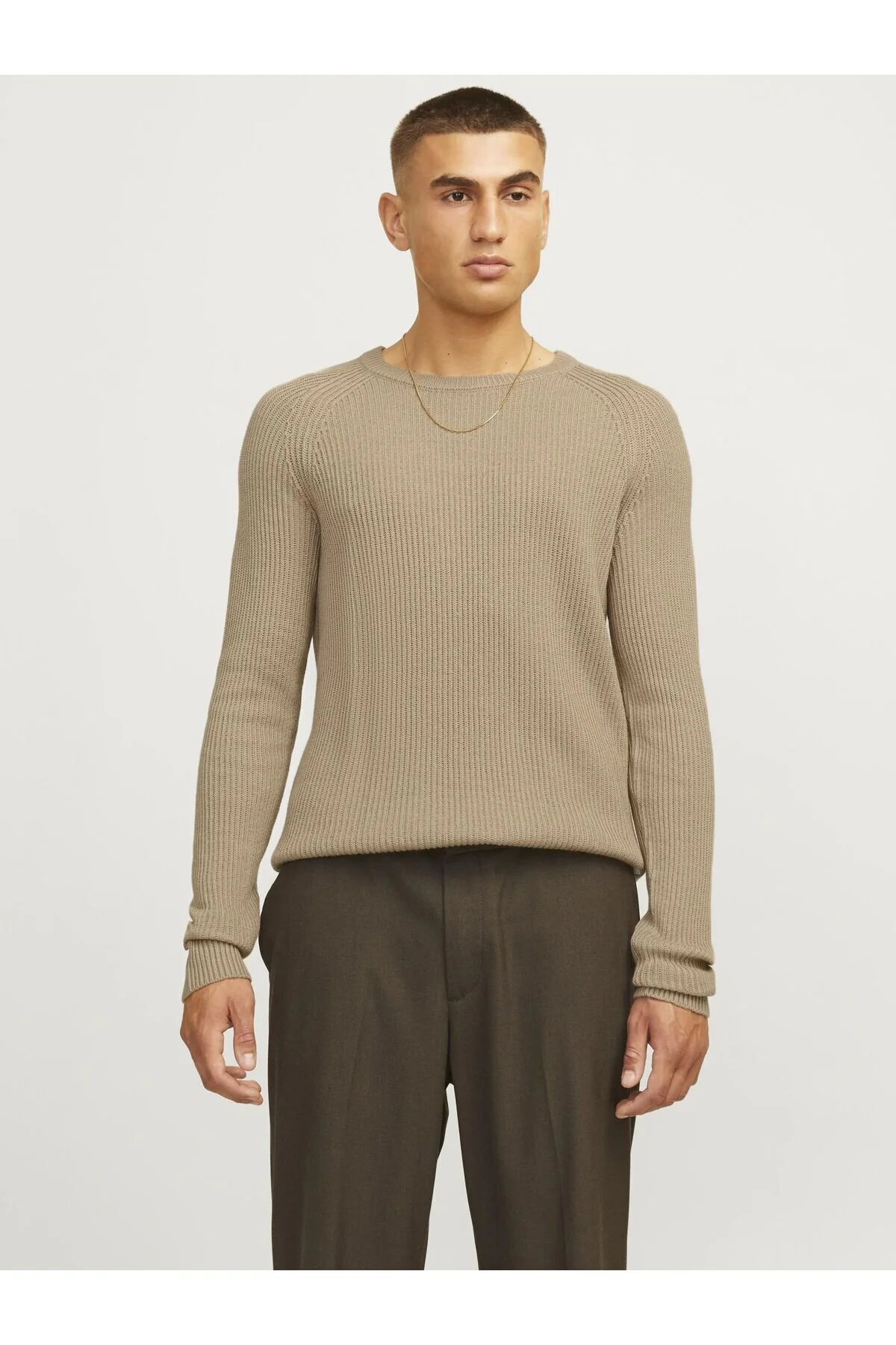 Bild von Jack & Jones Strickpullover Mit Rundhalsausschnitt. Einfarbiger Strickpullover Mit Rundhalsausschnitt für Herren - XS