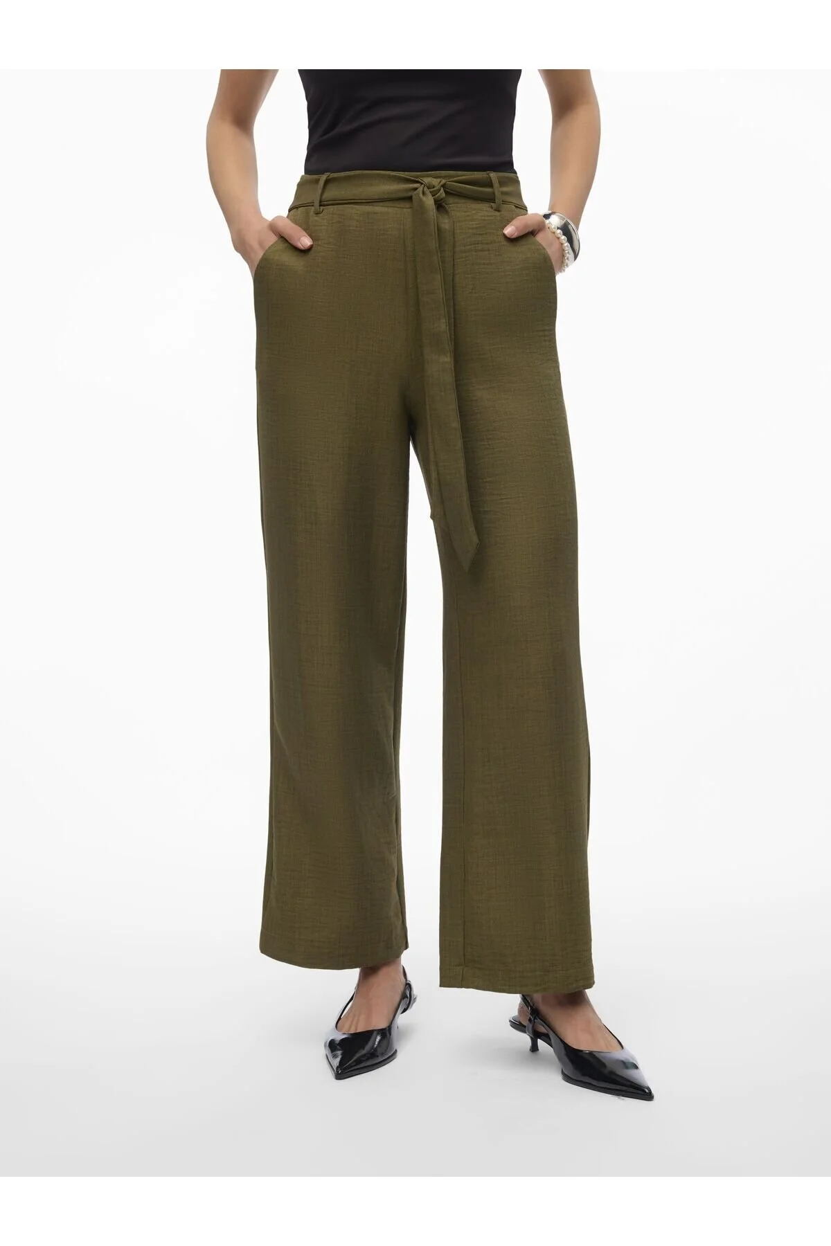 Bild von Vero Moda Hose Mit Weitem Beinschnitt Vmmelony Hohe Taille Hose für Damen - XS