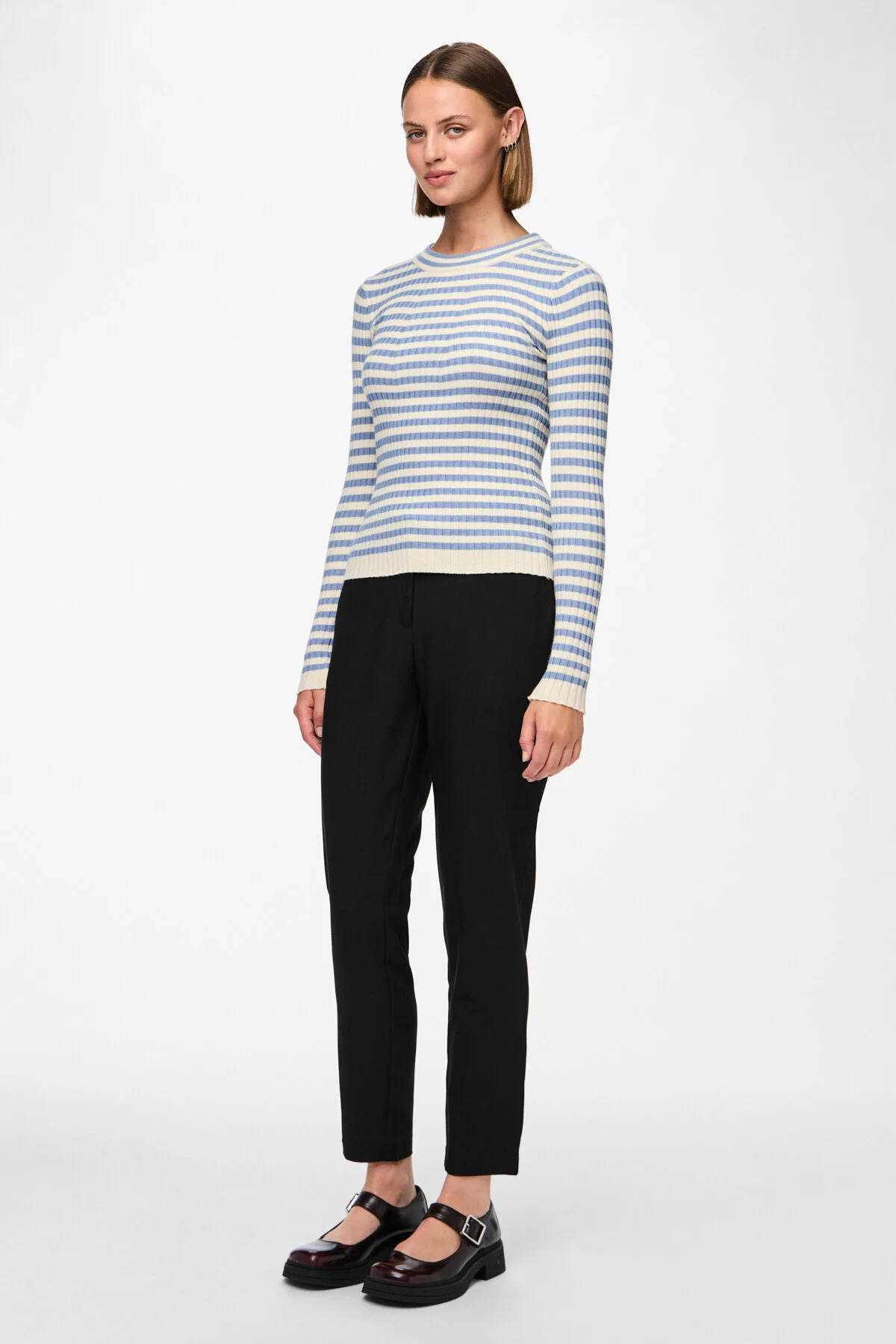 Bild von PIECES Strickpullover – Einfarbig Und Locker, Lange Ärmel, Rundhalsausschnitt, Normale Schultern für Damen - XL