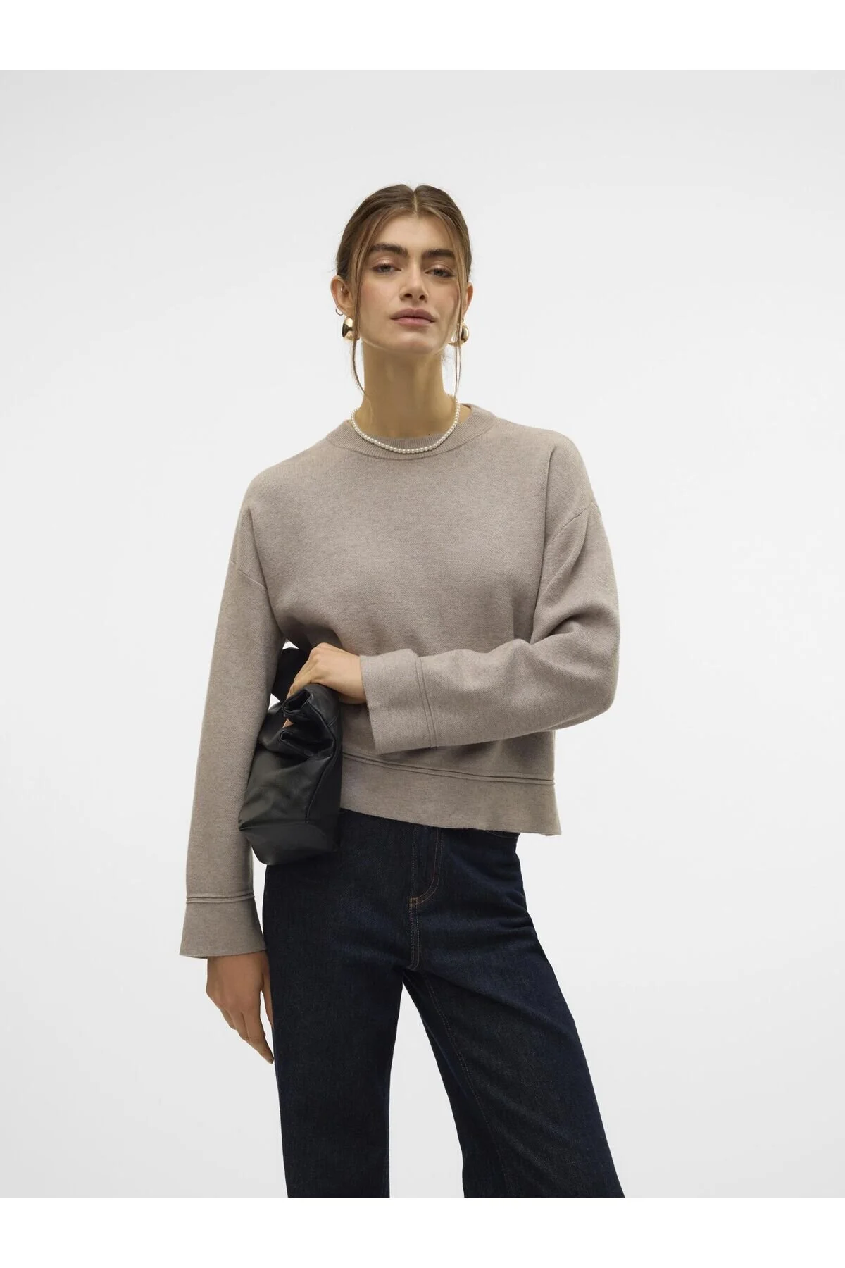 Bild von Vero Moda Rundhalspullover »VMGOLD PIPING LS O-NECK PULLOVER GA«