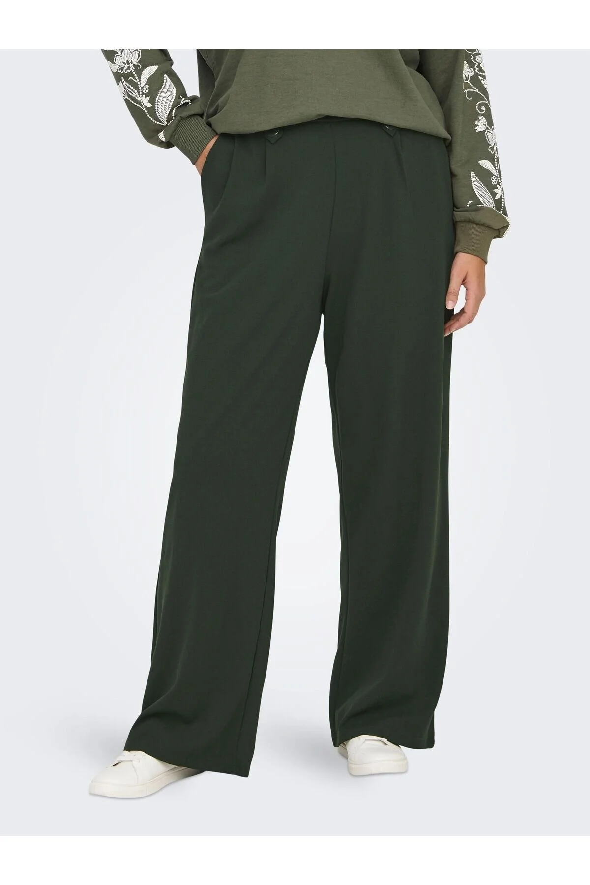 Bild von Only Carmakoma Hose Mit Weitem Beinschnitt Carsania Normal Geschnitten Hose Mit Weitem Beinschnitt für Damen - 42/44