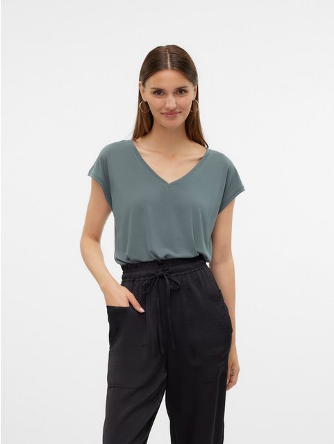 Bild von VERO MODA® Shirt, Kurzarm, V-Ausschnitt, für Damen, grün, S