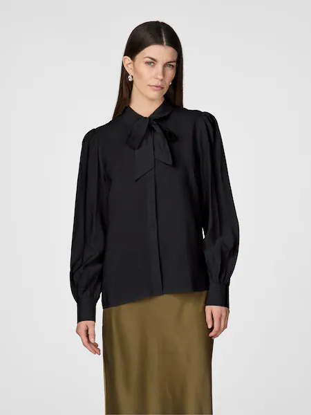 Bild von Y.A.S Schluppenbluse »YASPIL LS BOW SHIRT S. NOOS«, mit Schleifendetail