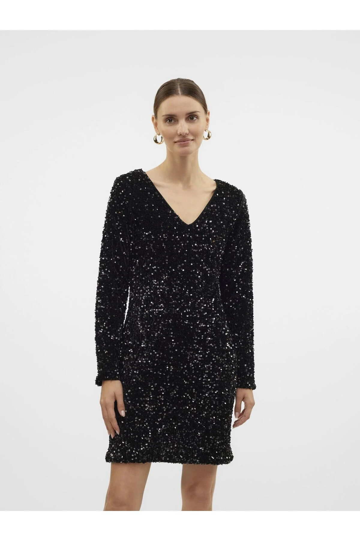 Bild von Vero Moda Partykleid »VMBELLA LS SHORT 2-WAY DRESS JRS«, mit Glitzer Pailletten