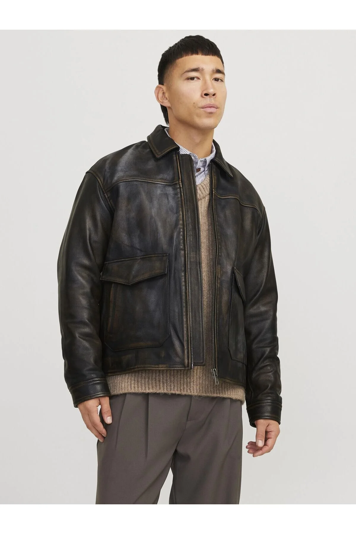 Bild von Jack & Jones Premium Lederjacke Lederjacke für Herren - XL