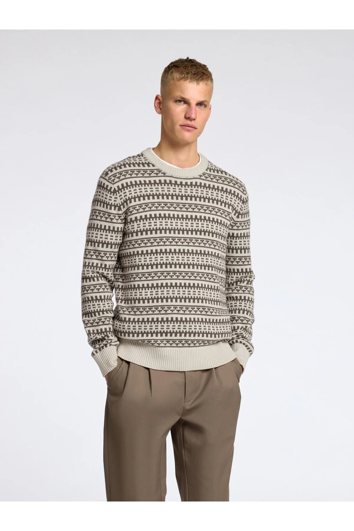 Bild von Selected Homme Pullover Mit Rundhalsausschnitt Gemusterter für Herren - XL