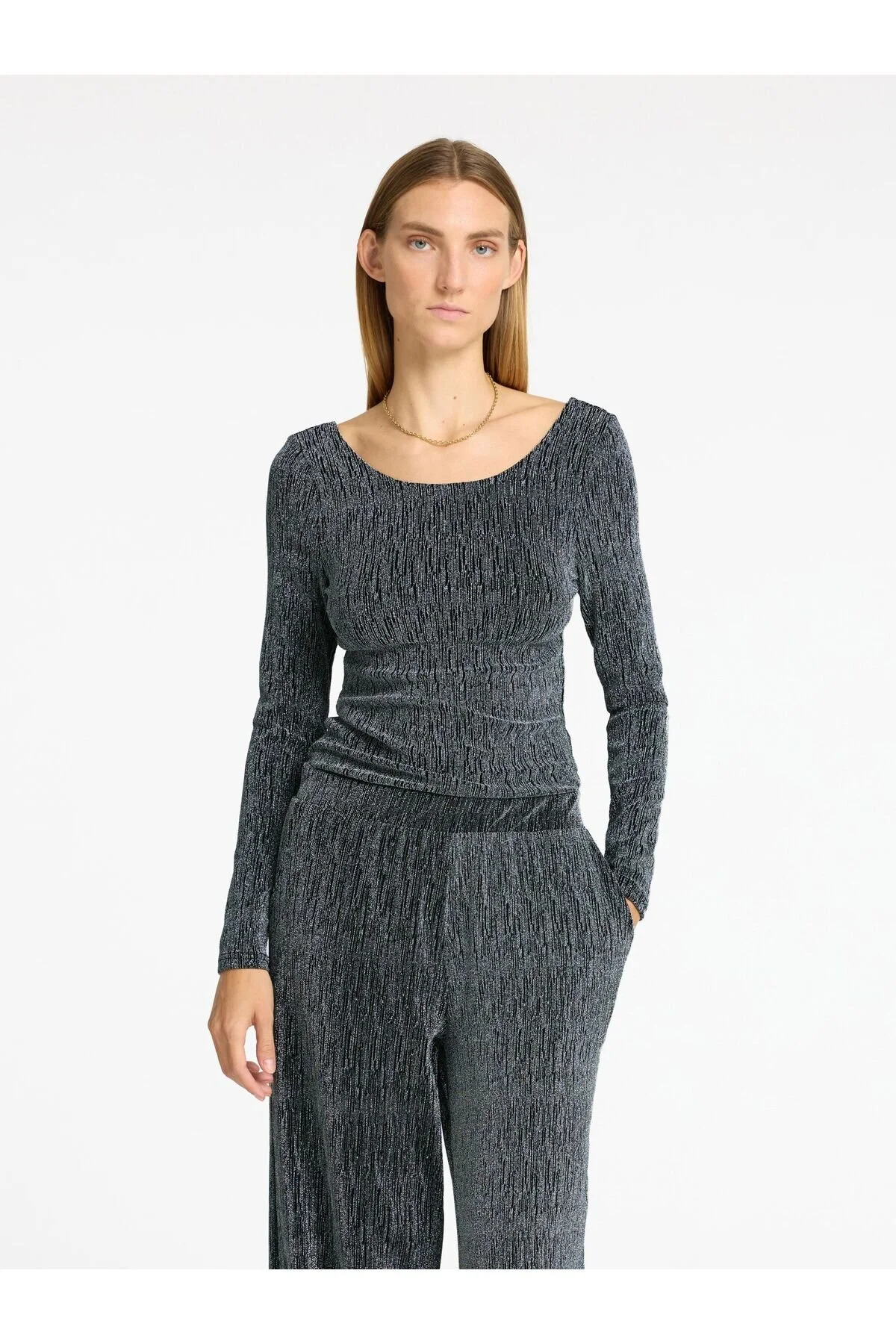 Bild von Selected Femme Oberteil Mit Langen Ärmeln Glitzer für Damen - XL