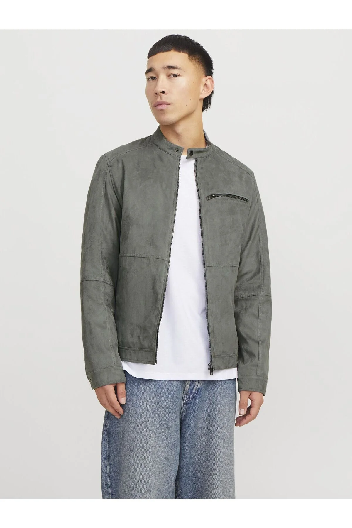 Bild von Jack & Jones Bikerjacke »JJEDYLAN BIKER JACKET NOOS«, ohne Kapuze, mit Brusttasche