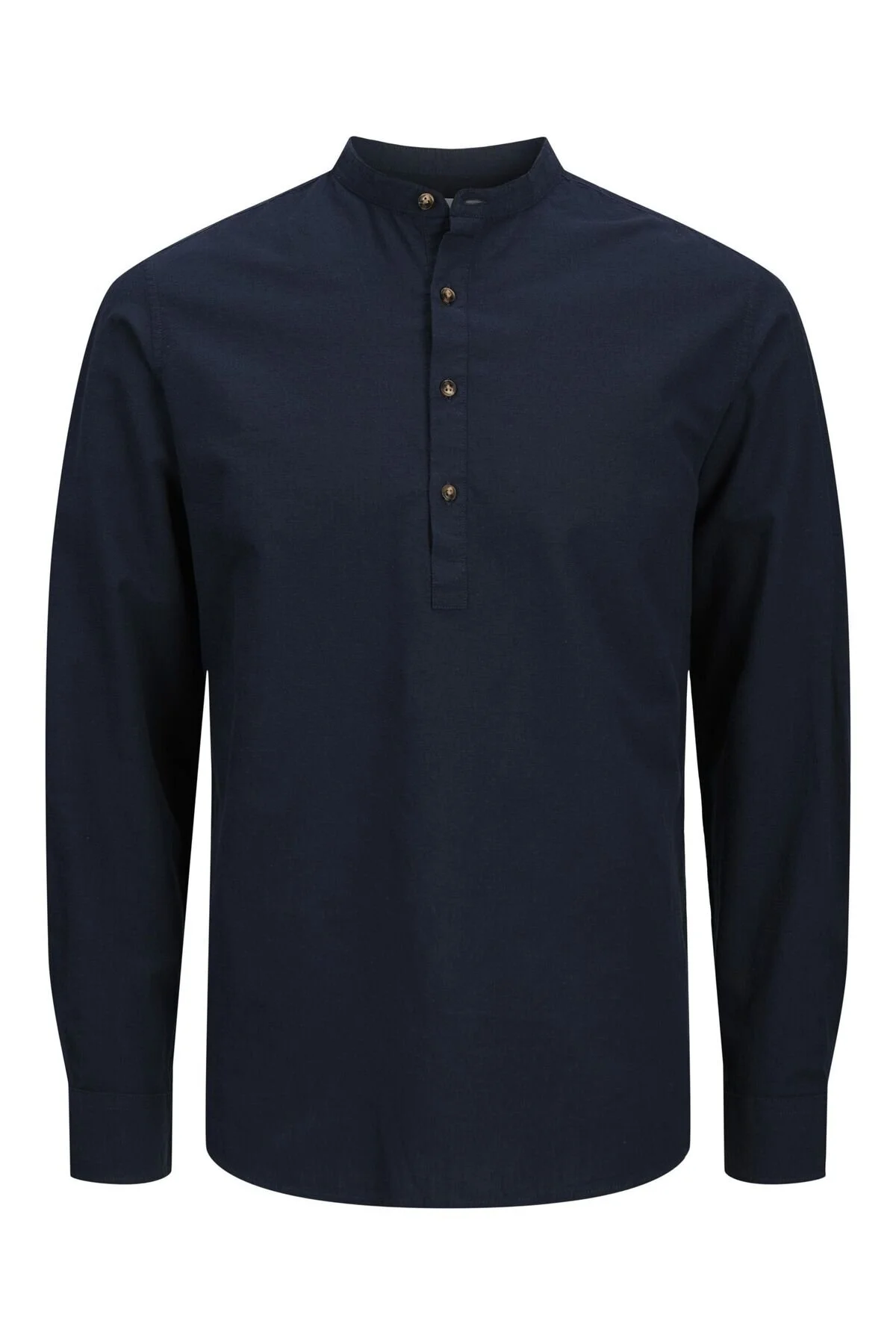 Bild von Jack & Jones Langarmhemd »JJESUMMER HALF PLACKET SHIRT LS SN«, mit Bandkragen
