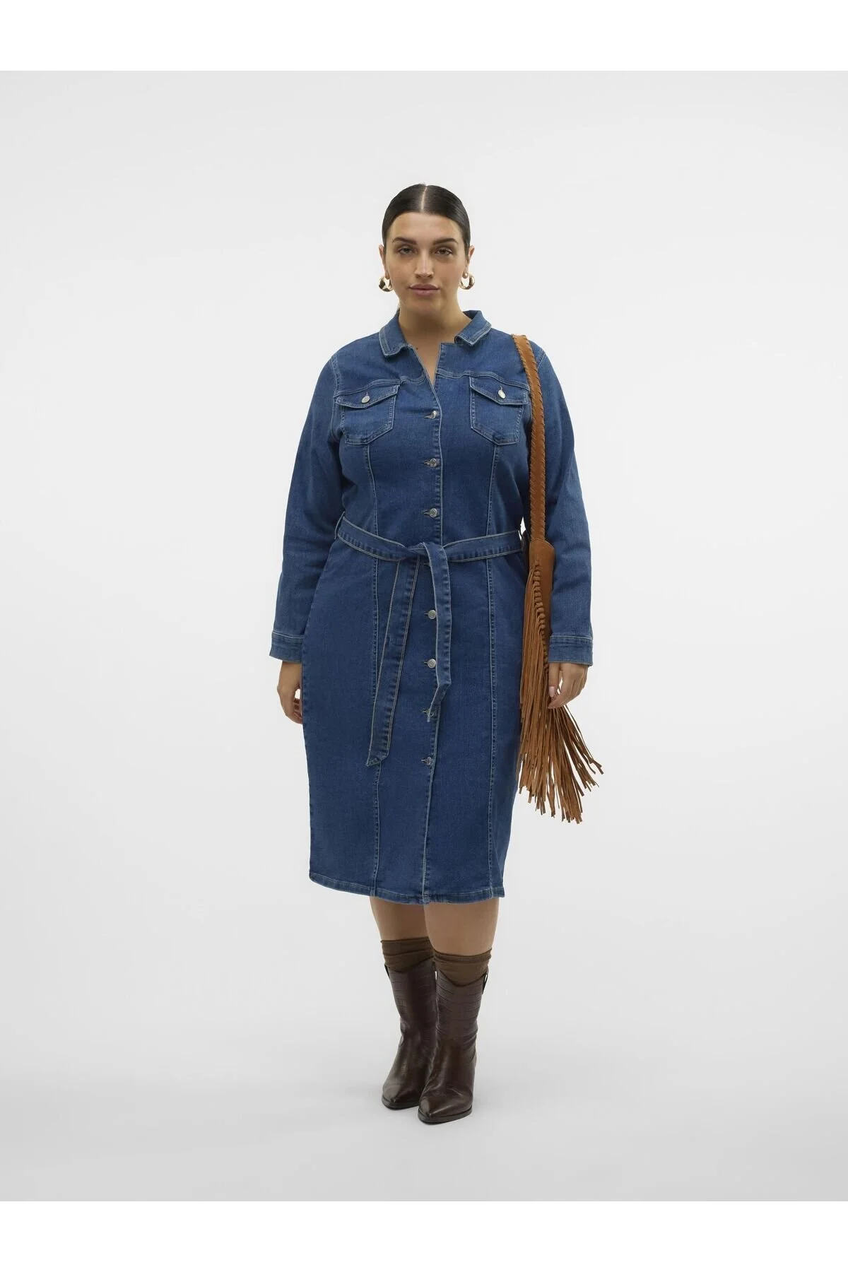 Bild von Veromoda Curve Jeanskleid Vmctelly Kurzes Kleid für Damen - 54