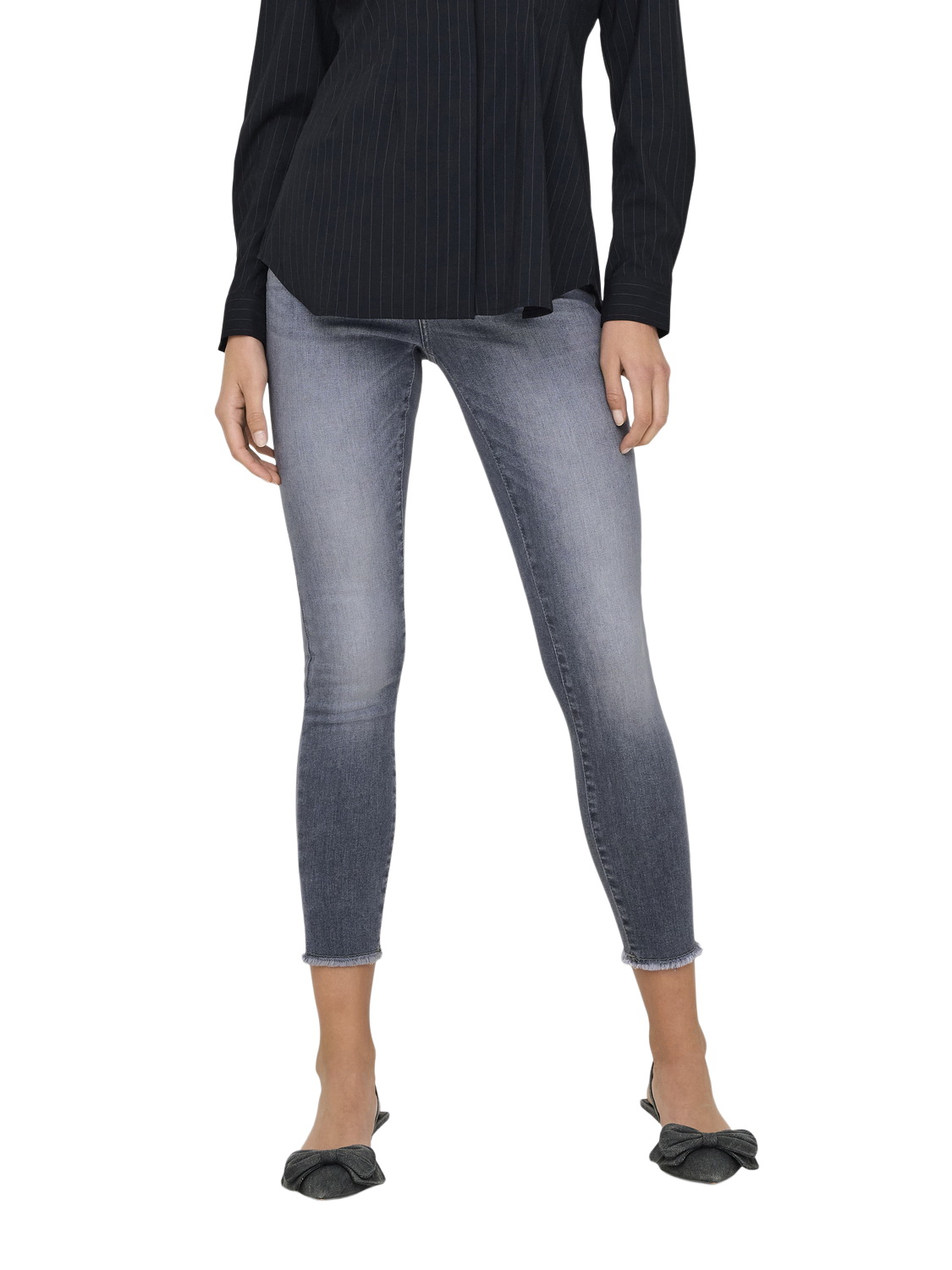 Bild von Only Damen Jeans ONLBLUSH MID SK ANK TAI270 - Skinny Fit - Grau - Medium Grey Denim
