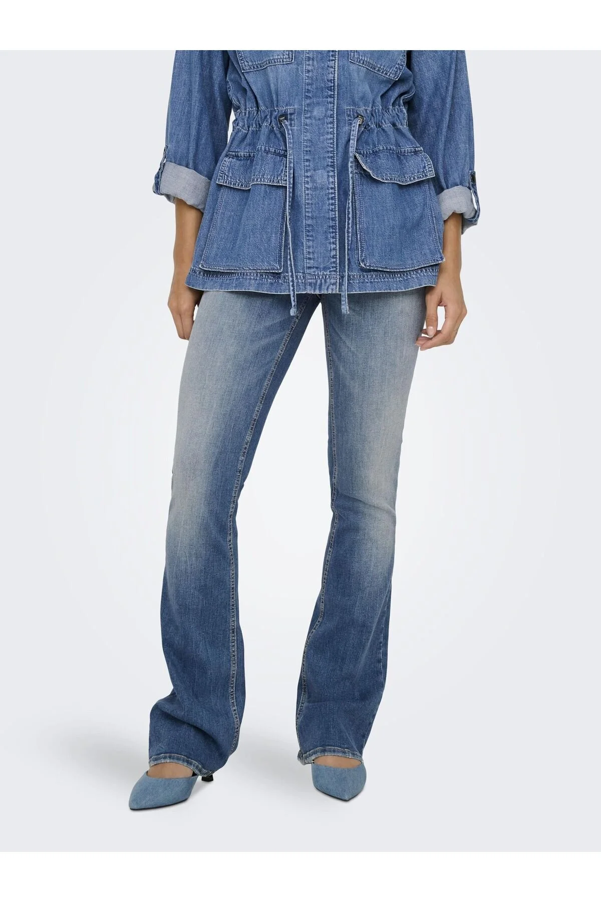 Bild von Only Flared Fit Jeans Onlblush Mittlere Taille Ausgestellt Jeans für Damen - XL/30
