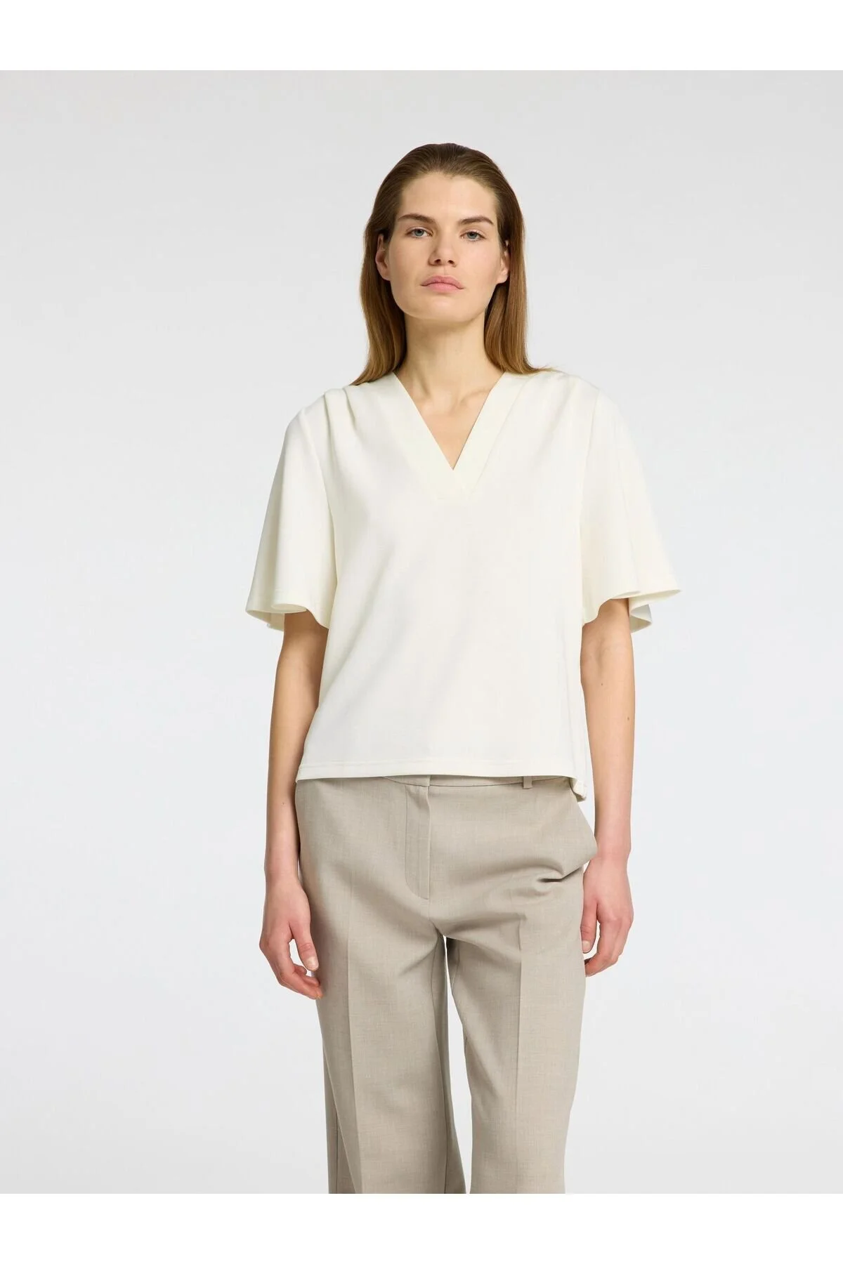 Bild von Selected Femme Top Mit V-ausschnitt Kurzarm für Damen - XL