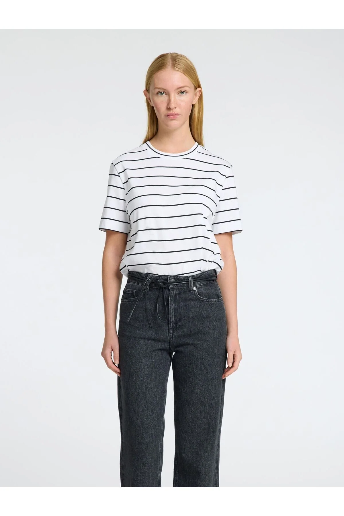 Bild von Selected Femme T-shirt Gestreiftes Boxy Fit für Damen - XS