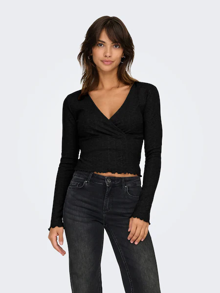 Bild von ONLY Langarmshirt »ONLCARLOTTA L/S WRAP TOP JRS«