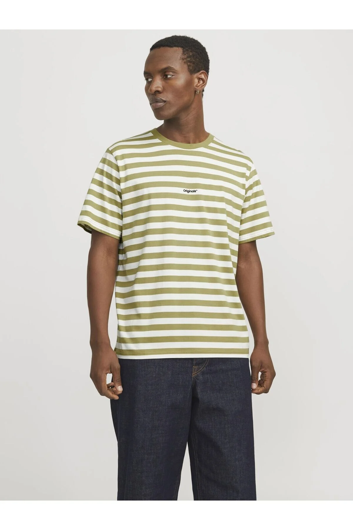 Bild von Jack & Jones T-shirt Gestreift Rundhalsausschnitt T-shirt für Herren - XS
